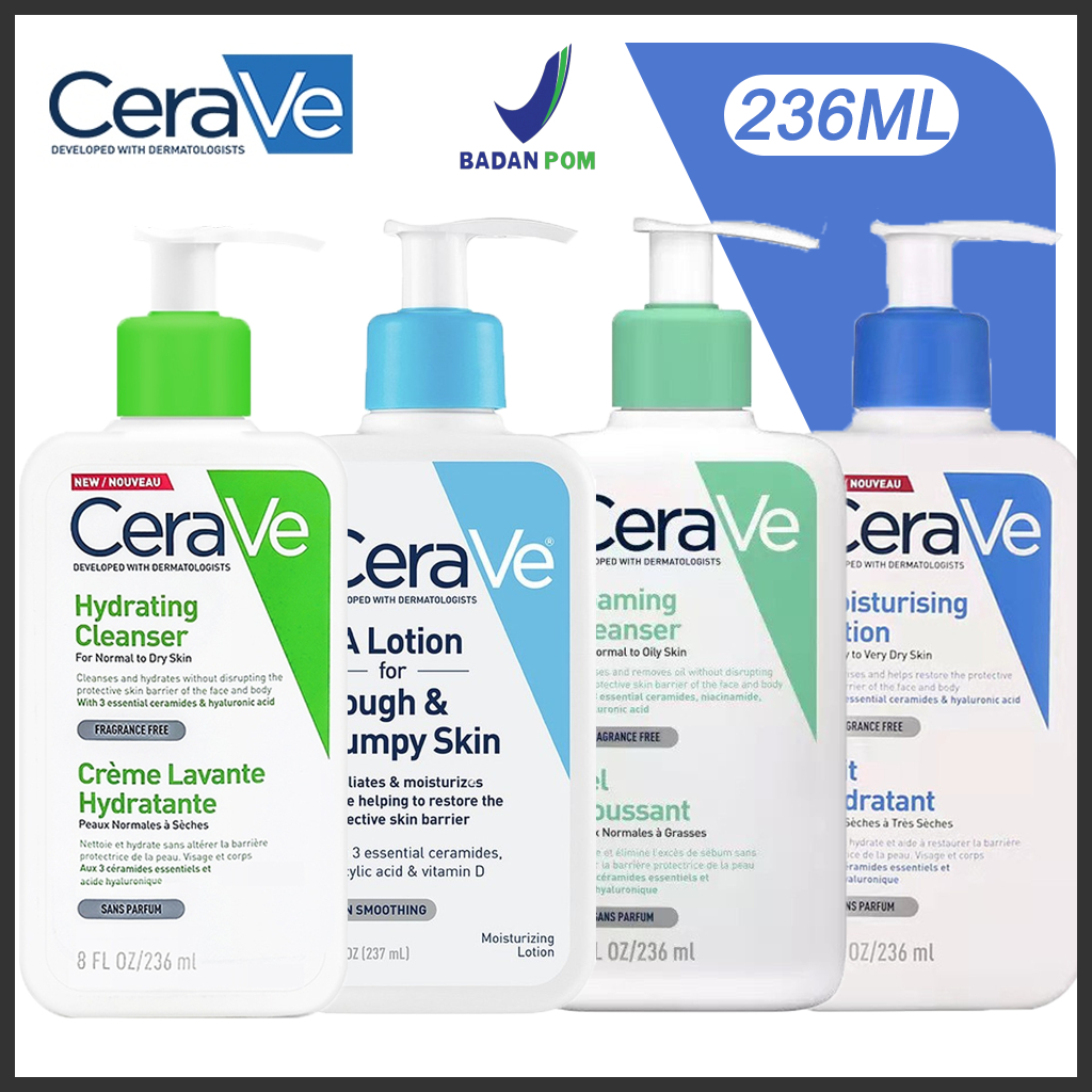 CeraVe Cleanser 236 ml/CeraVe Daily Moisturising Lotion/CeraVe Foaming Cleanser/CeraVe Hydrating Cle