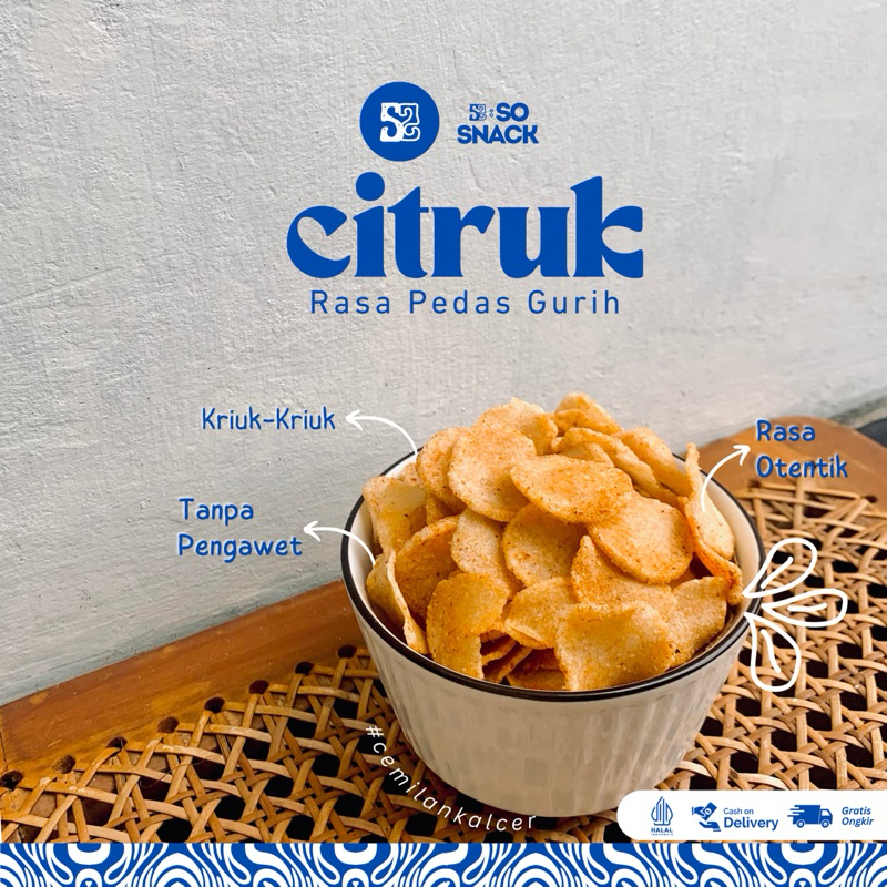 

SO SNACK Citruk Moring Khas Tasik – Standing Pouch - Cemilan Viral – Makanan Ringan