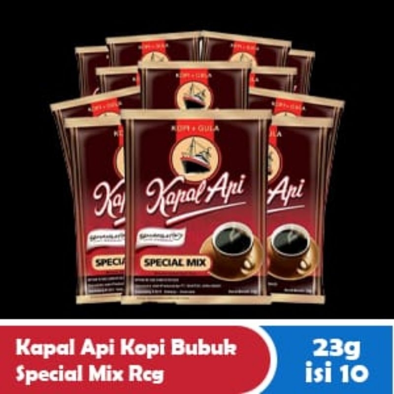 

Kapal api kopi bubuk spesial mix 23g isi 10