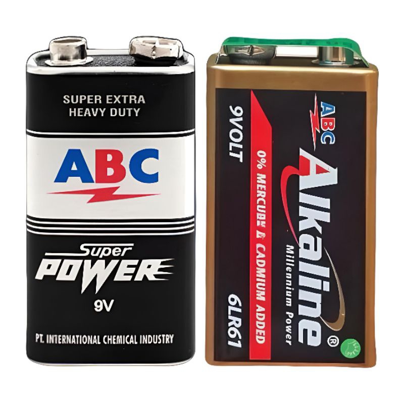 ABC BATU BATERAI BATTERY ALKALINE 9 VOLT SUPER POWER 9 VOLT BATERAI KOTAK 9 VOLT