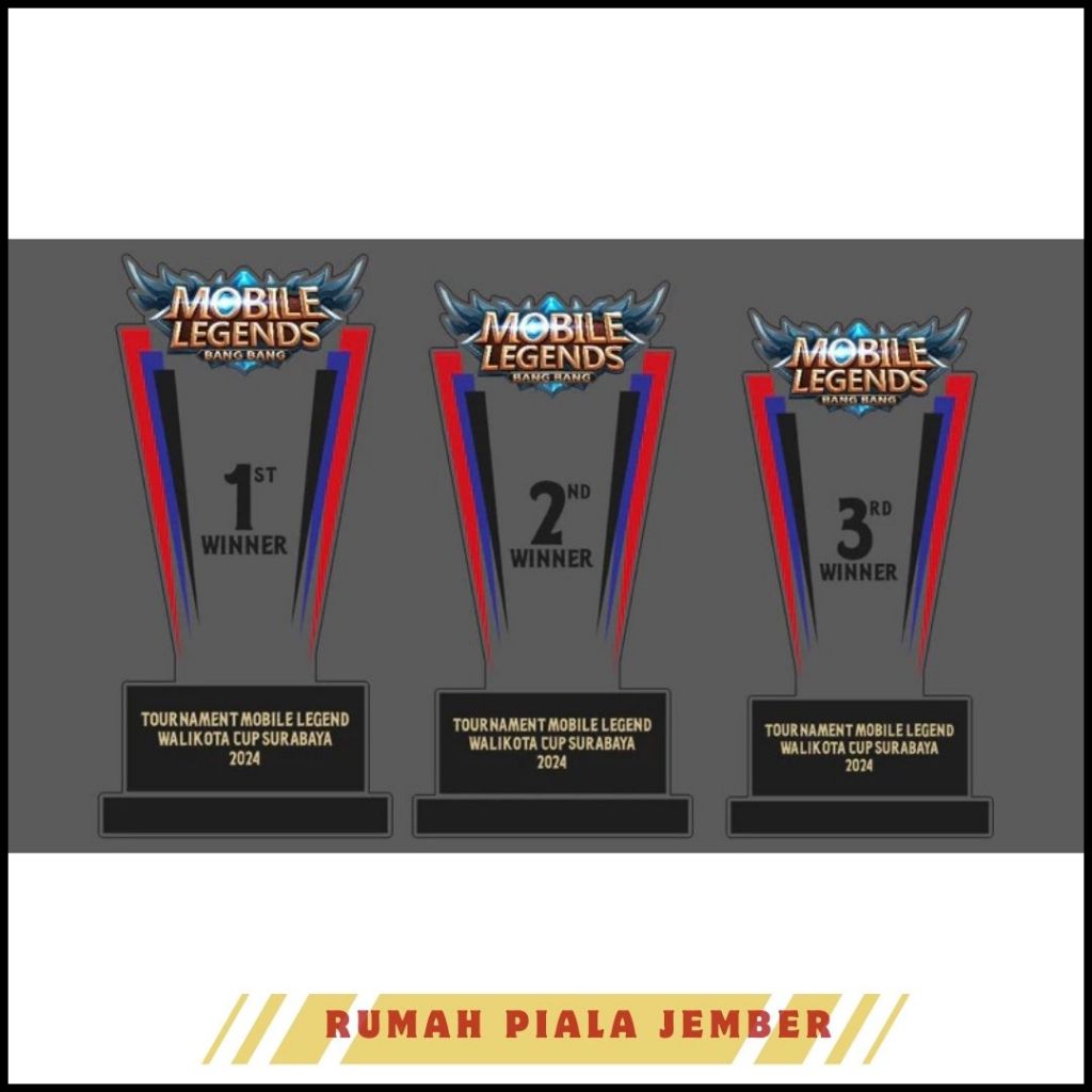 Piala Mobile Legend Plakat E Sport Piala Mobile Legend Akrilik Vandel Mobile Legend Akrilik Custom