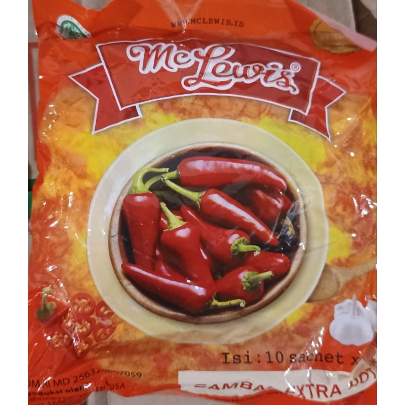 

Mc lewis saus hot chili sachets 20g