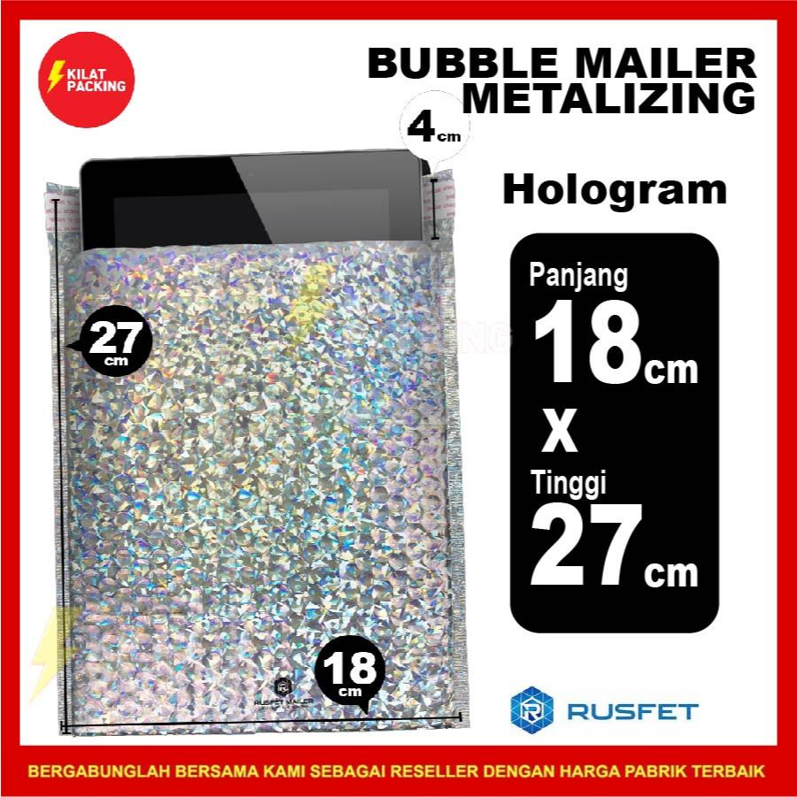 

AMPLOP BUBBLE MURAH | BUBBLE MAILER PREMIUM | POLYBUBBLE MURAH MOTIF HOLOGRAM 18CM X 27CM