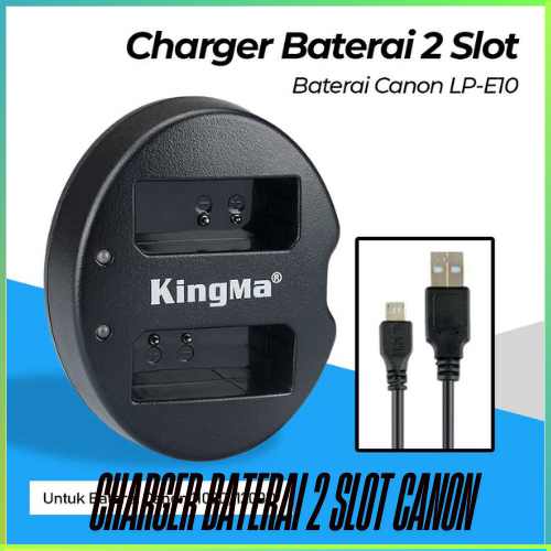 Charger Baterai 2 Slot Canon 1100D 1200D