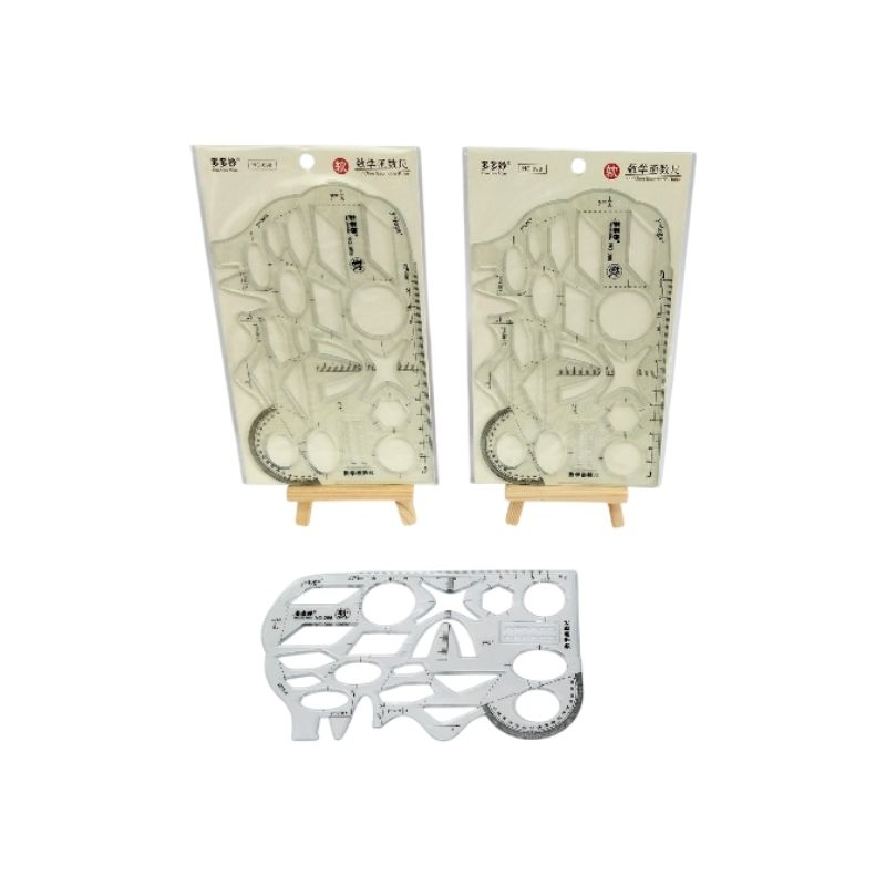 

Penggaris Geometri Multifungsi Bangun datar ruang matematika Lentur