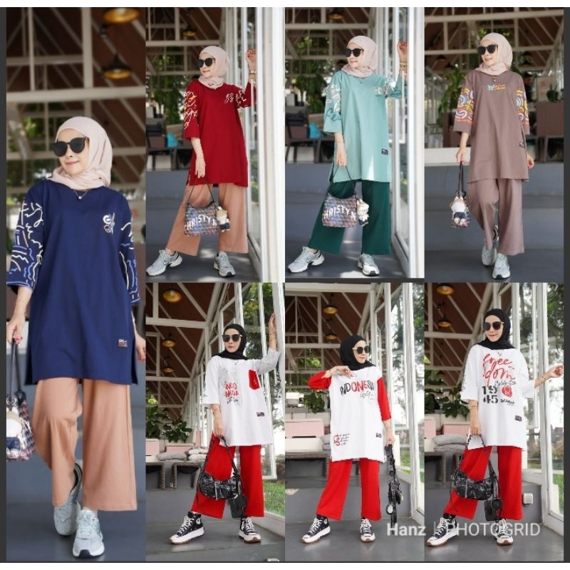 Set Celana dan Tunik Oversize GYL AUTHENTIC