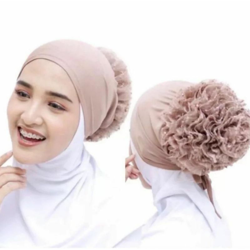 Toko Jilbab Dinara - Daleman Jilbab cepol / Inner  Turkey Jumbo/ Daleman Kerudung Renda
