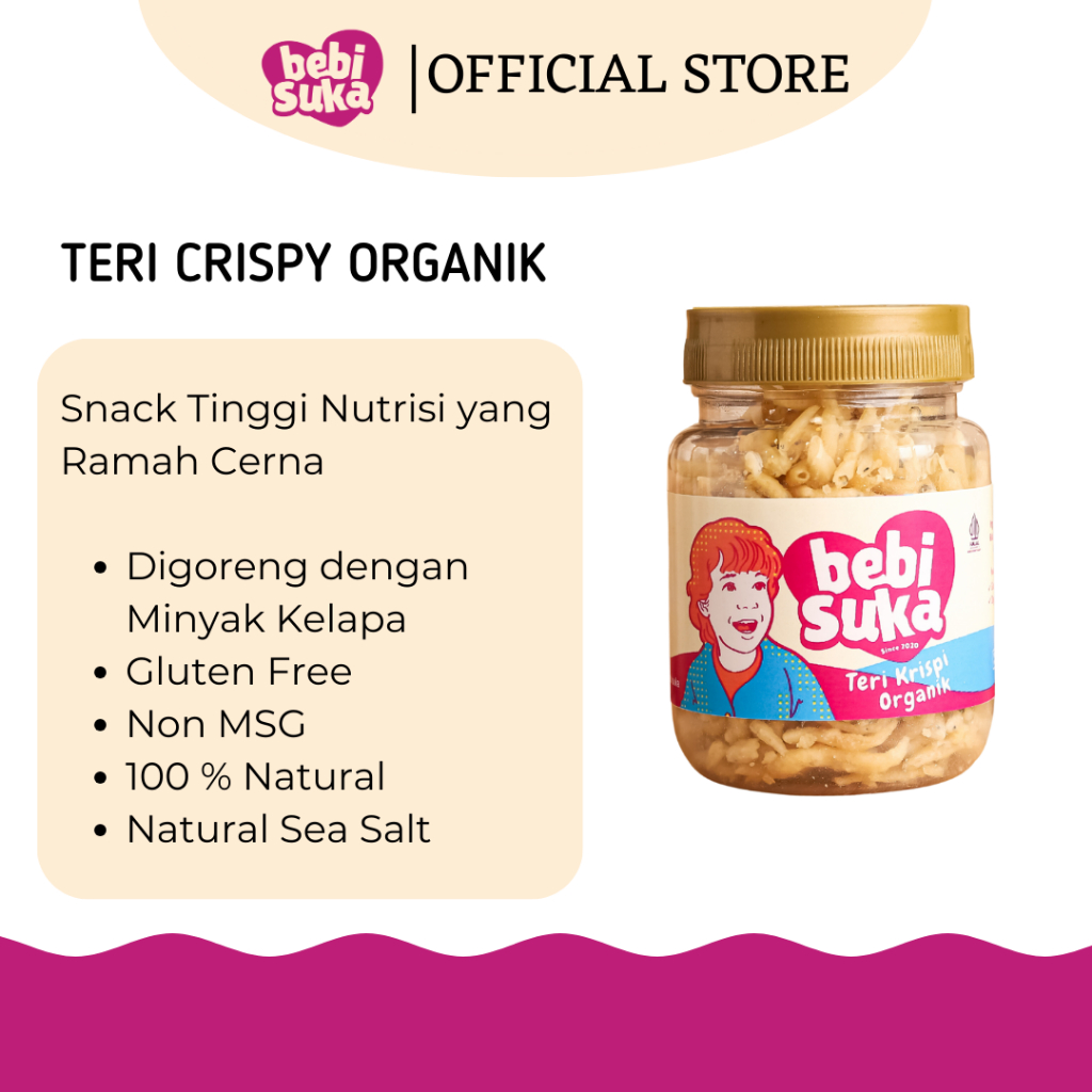 

Bebisuka Teri Crispy Organic digoreng Minyak Kelapa