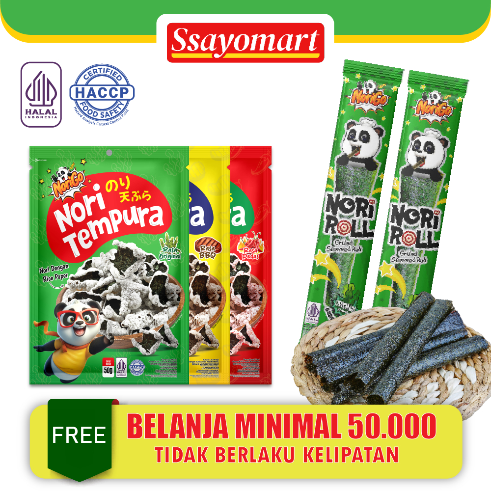 

[HALAL] NORIGO NORI TEMPURA 50GR / SNACK NORI / SNACK RUMPUT LAUT