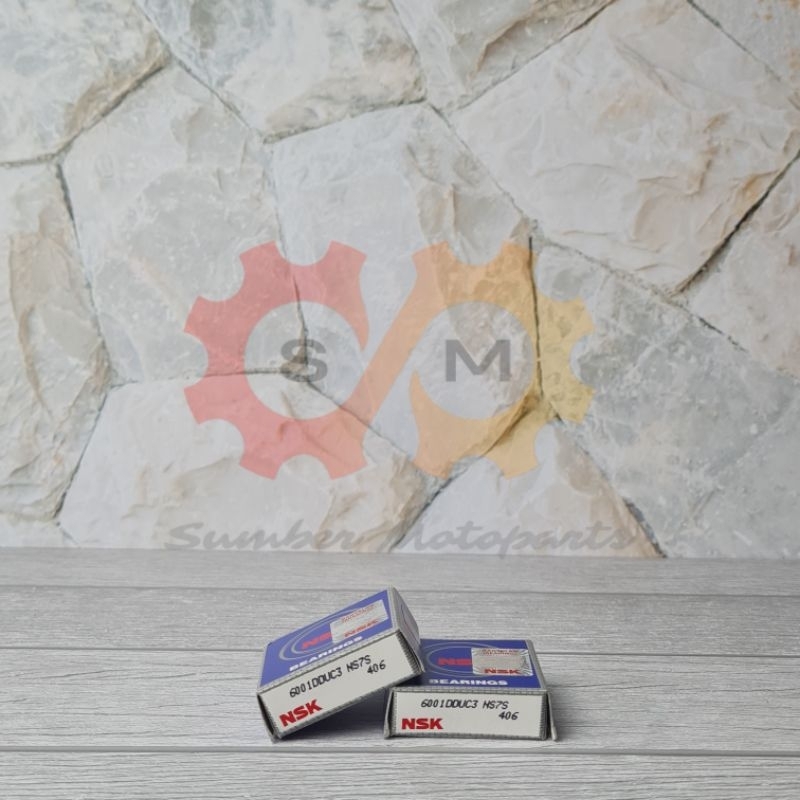 6001 DDUC3 / 2RS ( Tutup Karet ) NSK Ori Japan >> Bearing Noken As Motor Mio , Yamaha , Jupiter <<