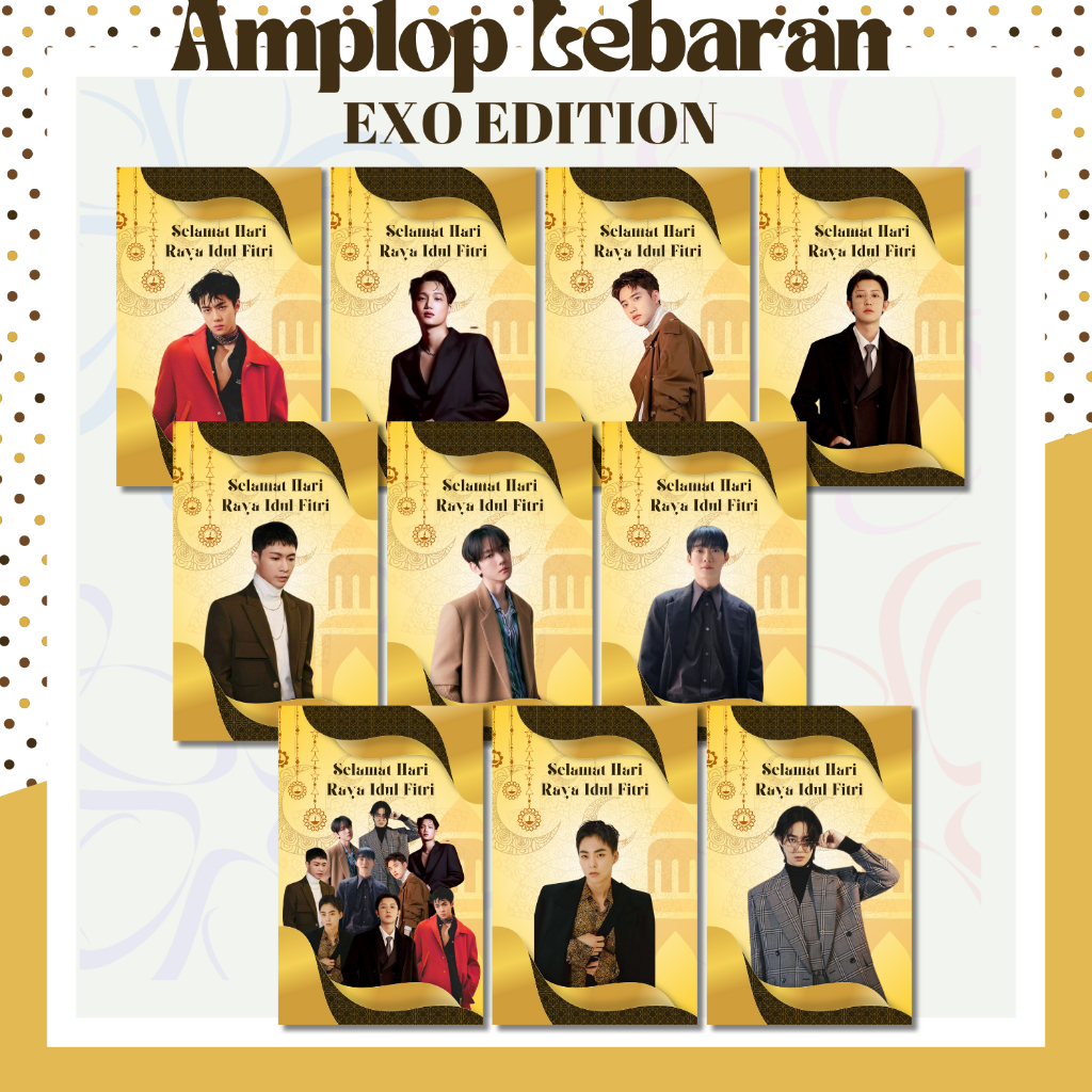 

Amplop Lebaran ukuran sedang 7x 11 [K-Pop] EXO Edition