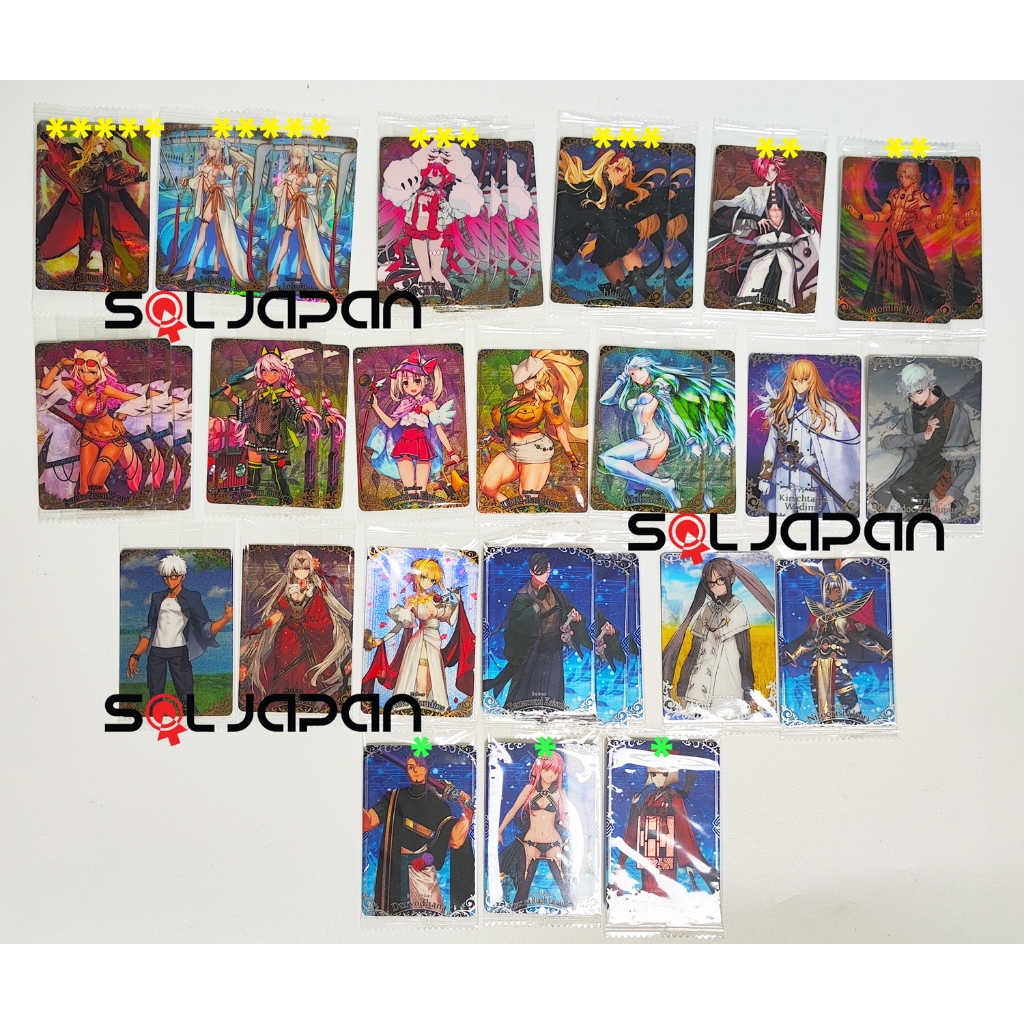 Fate FGO Wafer Card Vol 13 Secret Draco Ereshkigal Morgan Baobhan Sith Takasugi Rasputin Kirei Suzuk