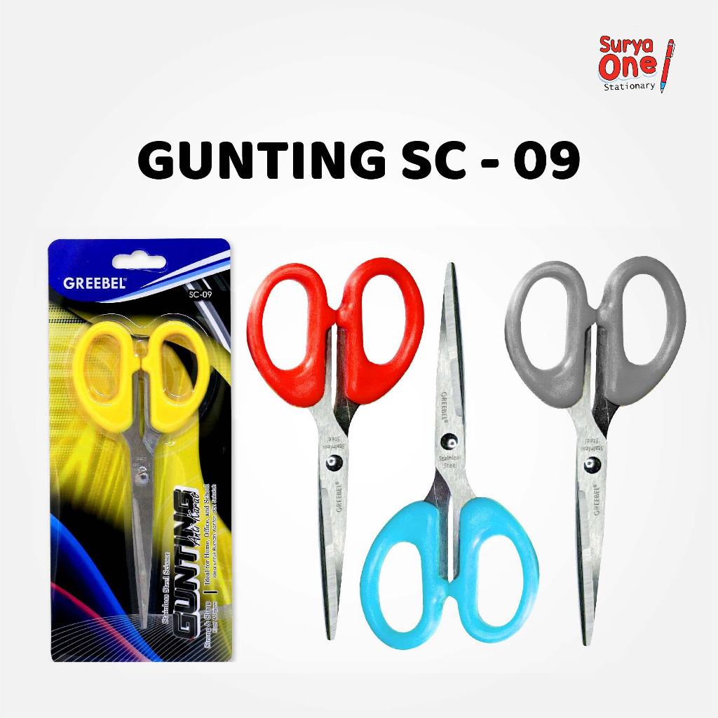 

Gunting Stainless Tajam / Gunting Greebel SC-09 / Gunting Kertas Sekolah Kantor Suryaone