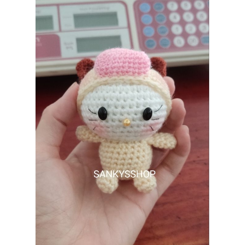 Gantungan Kunci Handmade Hello Kitty Costum 12 Shio - Sapi