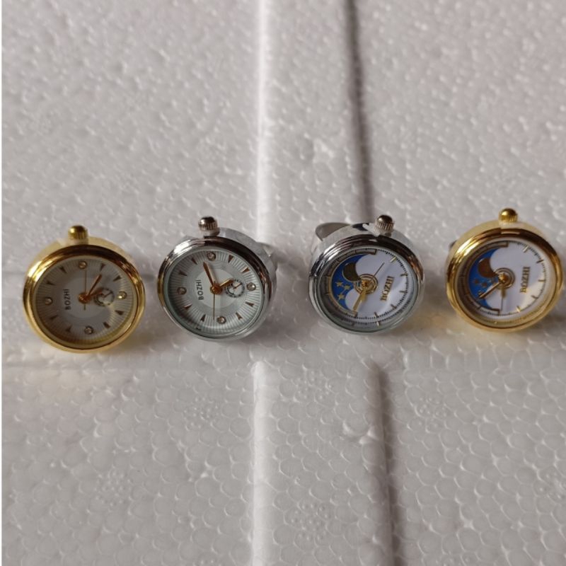 Jam cincin jari Pria Wanita Analog Tahan Air