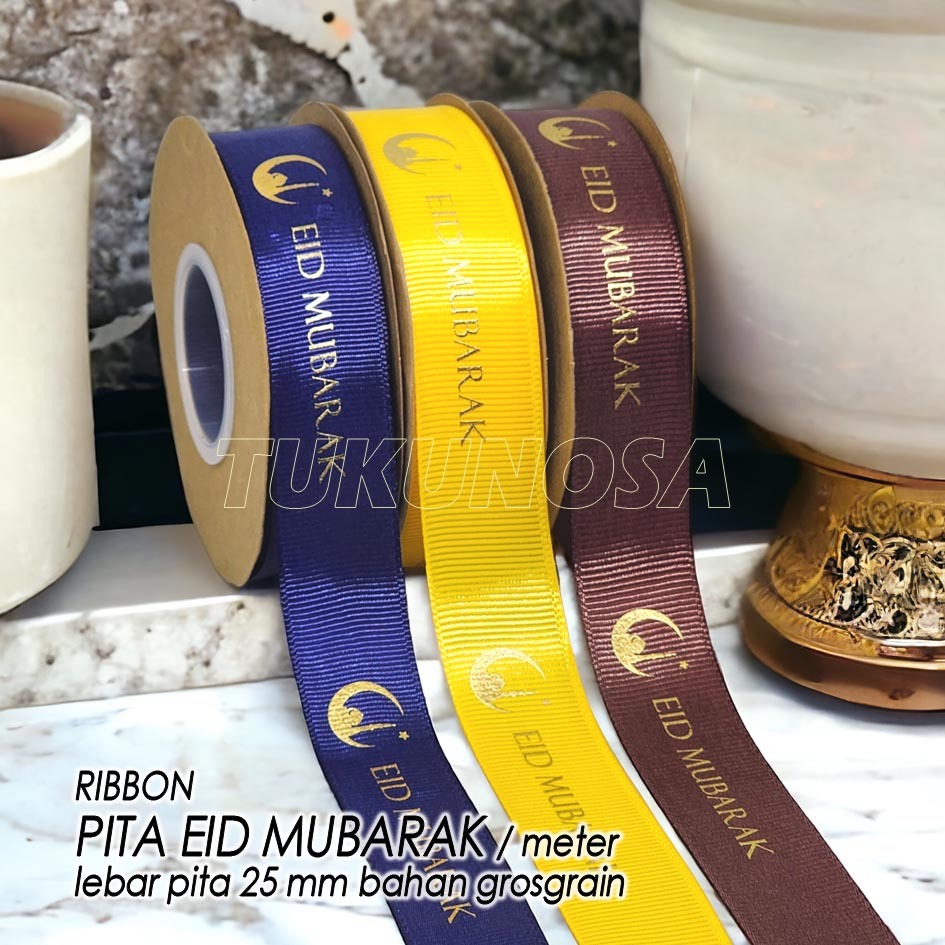 

PITA EID MUBARAK 25 MM /METER PITA LEBARAN PITA HAMPERS IDUL FITRI