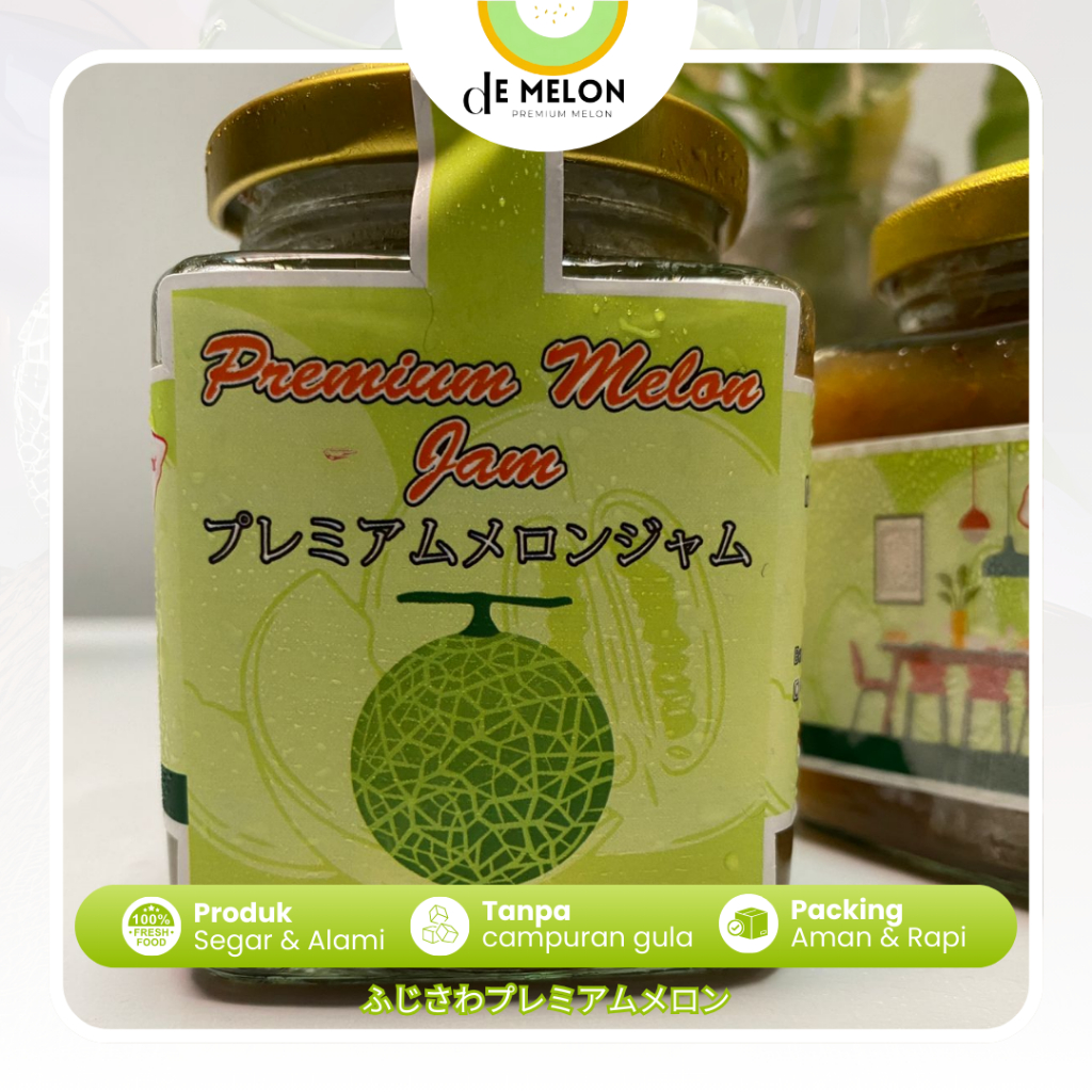 

Selai Buah Melon Fujisawa Premium Tanpa Campuran Manis Alami 150g deMelon