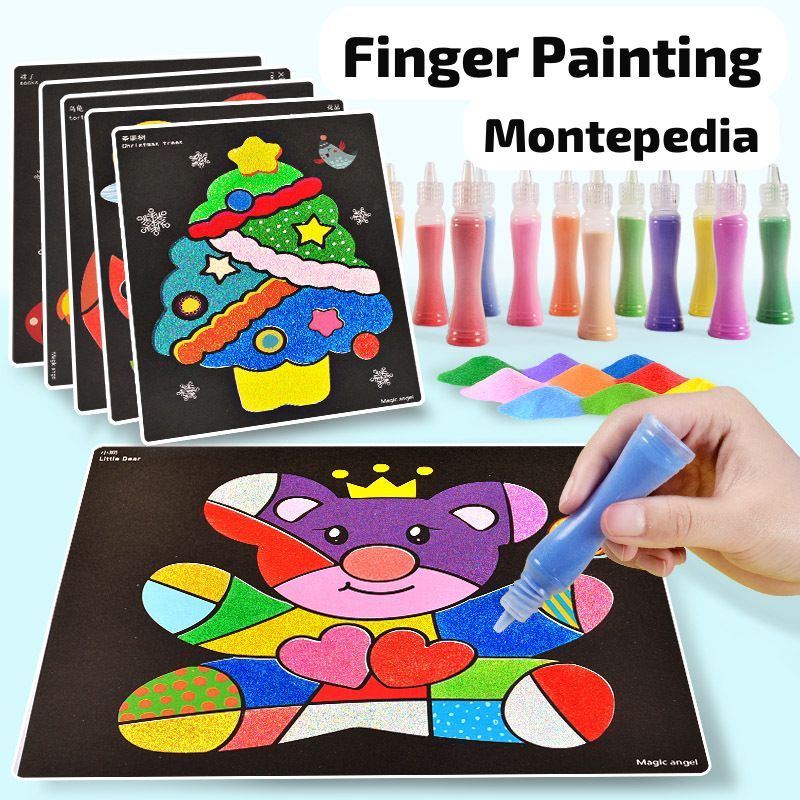Diy Finger Painting Colouring Set Mainan Edukasi Anak Cat Tangan Montessori