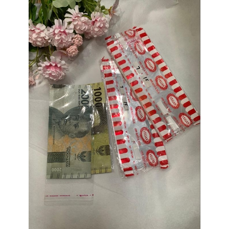 

plastik opp kertas uang buket