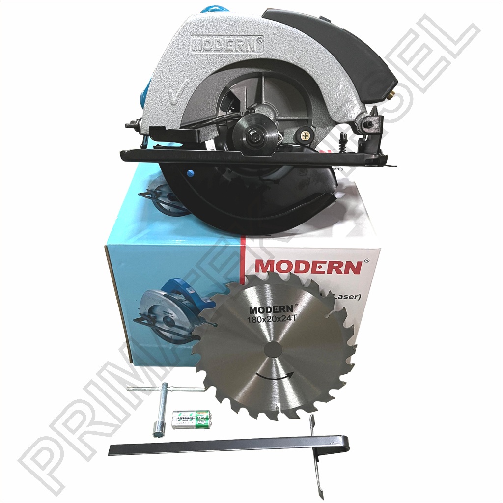 (MODERN M-2600L) Mesin Circular Saw M2600L MODERN Circle Laser Gergaji Potong 7" 700 Watt / Mesin Ge