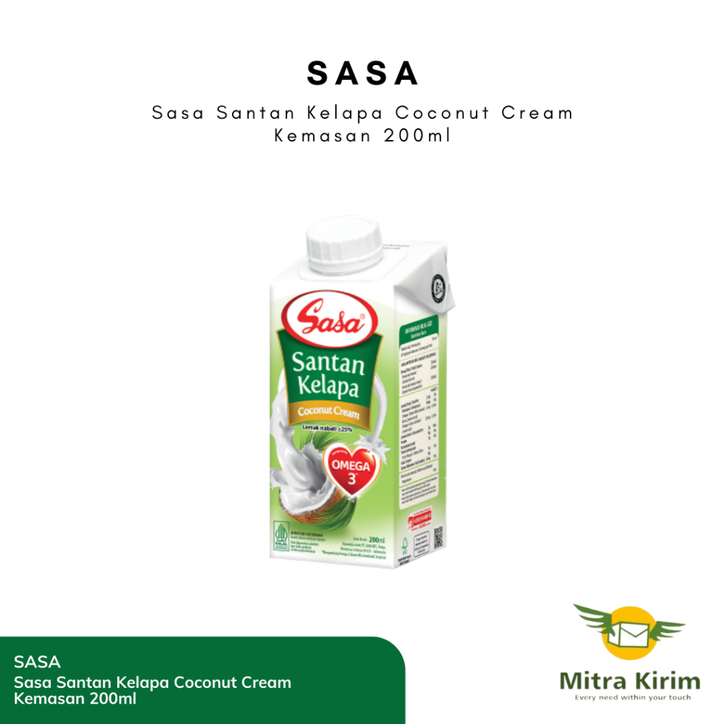 

Sasa Santan Kelapa Coconut Cream Kemasan 200ml