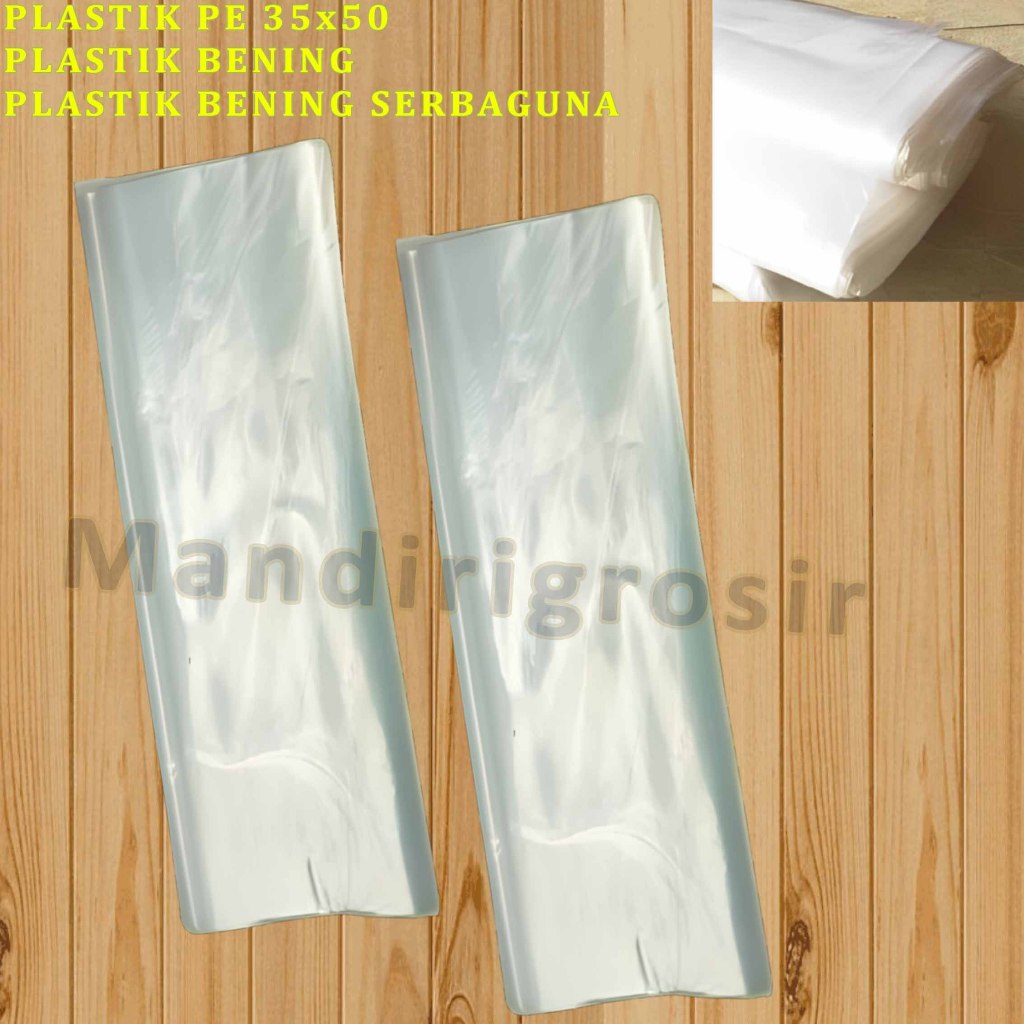 Plastik Bening Transparan * Plastik Pe Bening * Plastik Bening Serbaguna * Uk.35x50