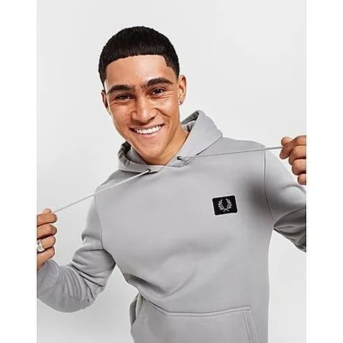 Fred Perry Patch Badge Overhead Hoodie (SM3094-R28) Original