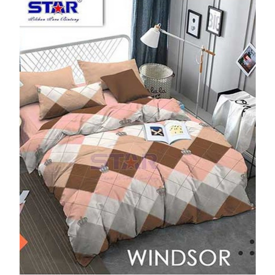 Bedcover seprai katun motif anak perempuan