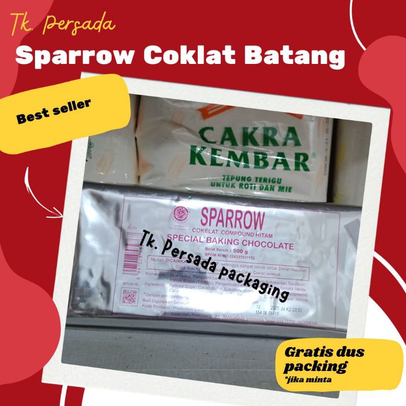 

[ 500 gr ] Coklat Compound Sparrow 500 Gr - Coklat Batang Sparrow - Coklat Batang Kiloan - Coklat Batang Murah