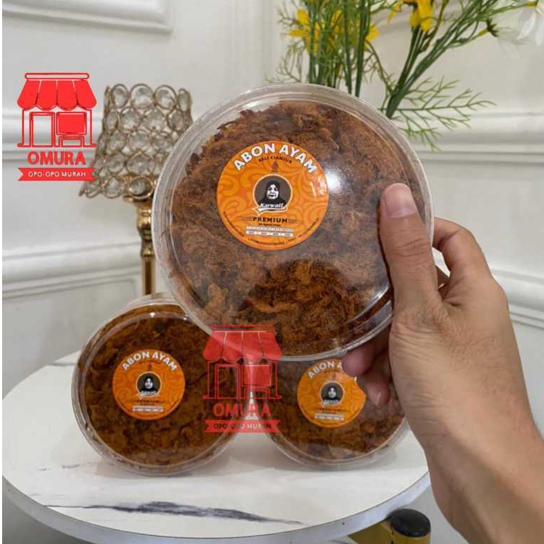 

ABON AYAM KARWATI CEMILAN KHAS DAN LEZAT KEMASAN TOPLES RASA ORIGINAL DAN PEDAS