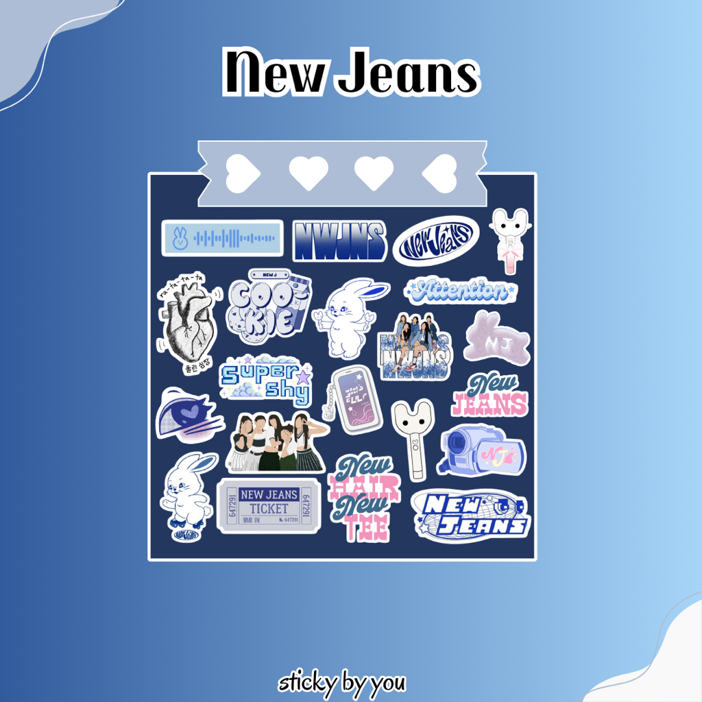 

Sticker K-Pop New Jeans - Stciker Aesthetic Vinyl Laptop/Case HP/dll - Gift/Merch/Freebies
