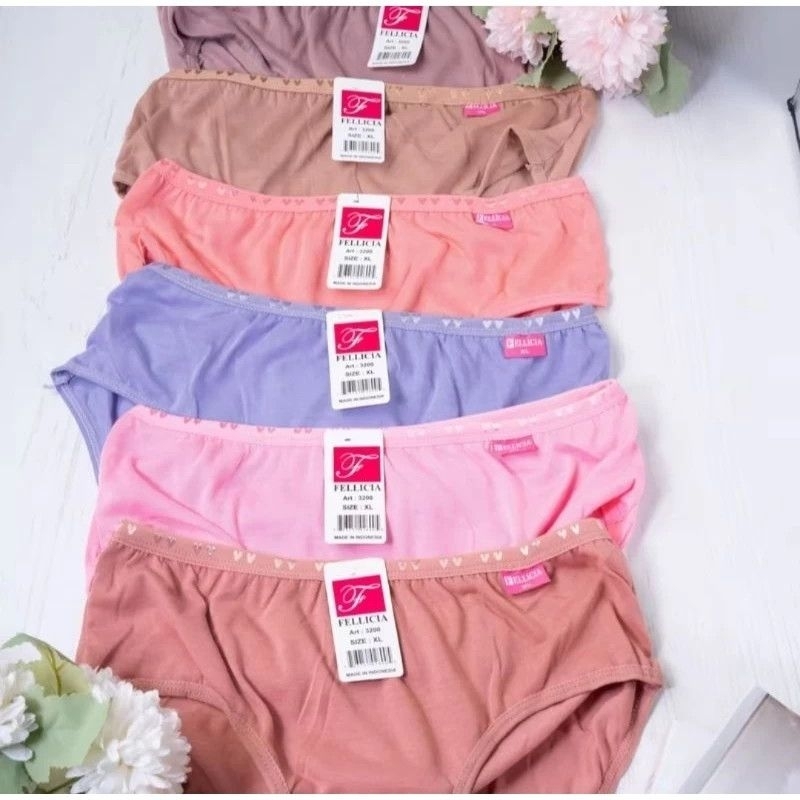 CD WANITA POLOS PREMIUM 6PCS / CD WANITA GROSIR MURAH