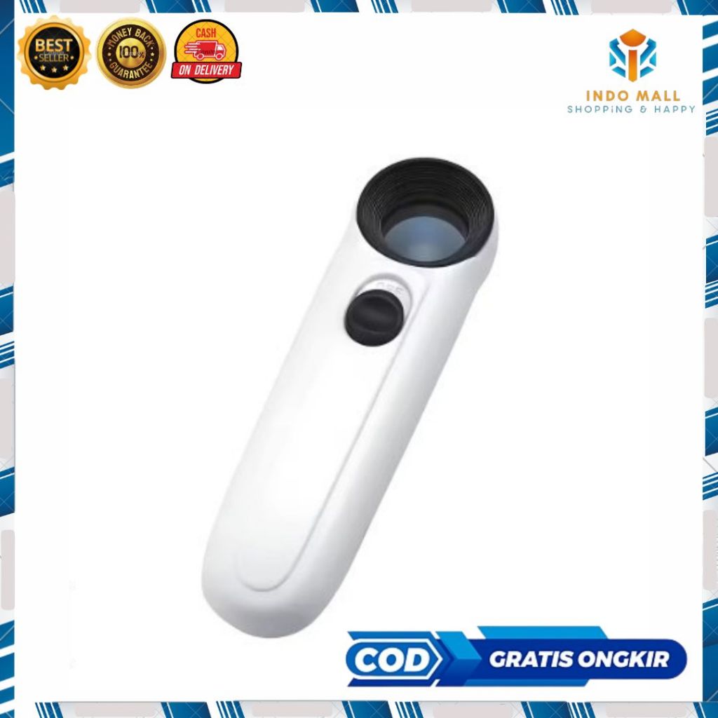 

Kaca Pembesar LED 40x / Lampu Lup Lensa Magnifier Handheld / Membaca Perhiasan Komponen / Loupe//