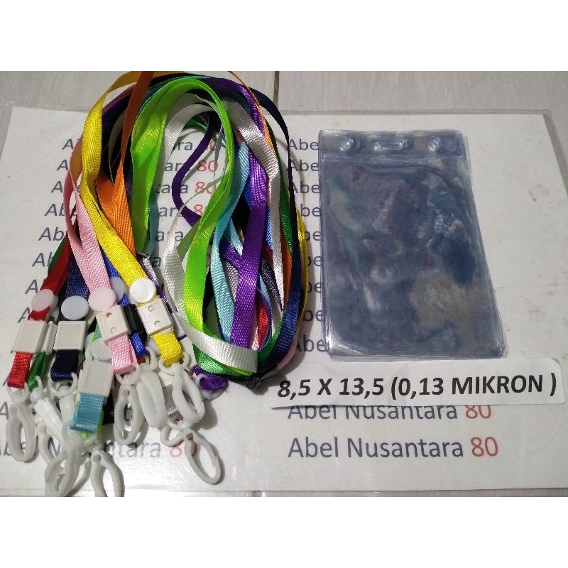 

paket Tali 1cm kait plastik+plastik panitia uk 8, 5 x 13, 5 cm isi paket 10 pcs tebal plastik 0, 13 mikron