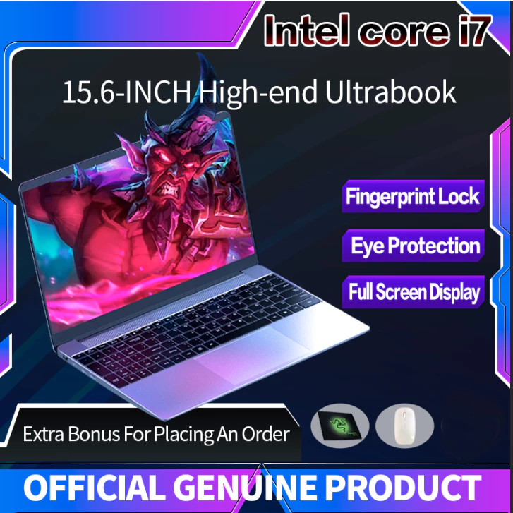 Lenovo  Laptop Baru 15.6'' Intel Core i7 8565U Laptop Gaming Prosesor Quad-Core Lampu Latar Keyboard