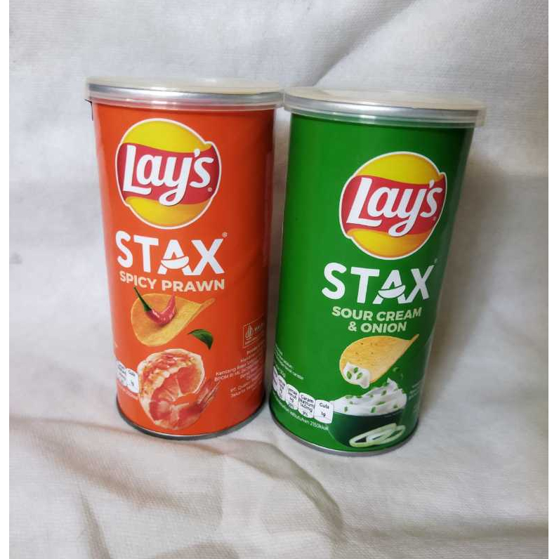 

Lay's Stax Spicy Prawn & Onion Sour Cream