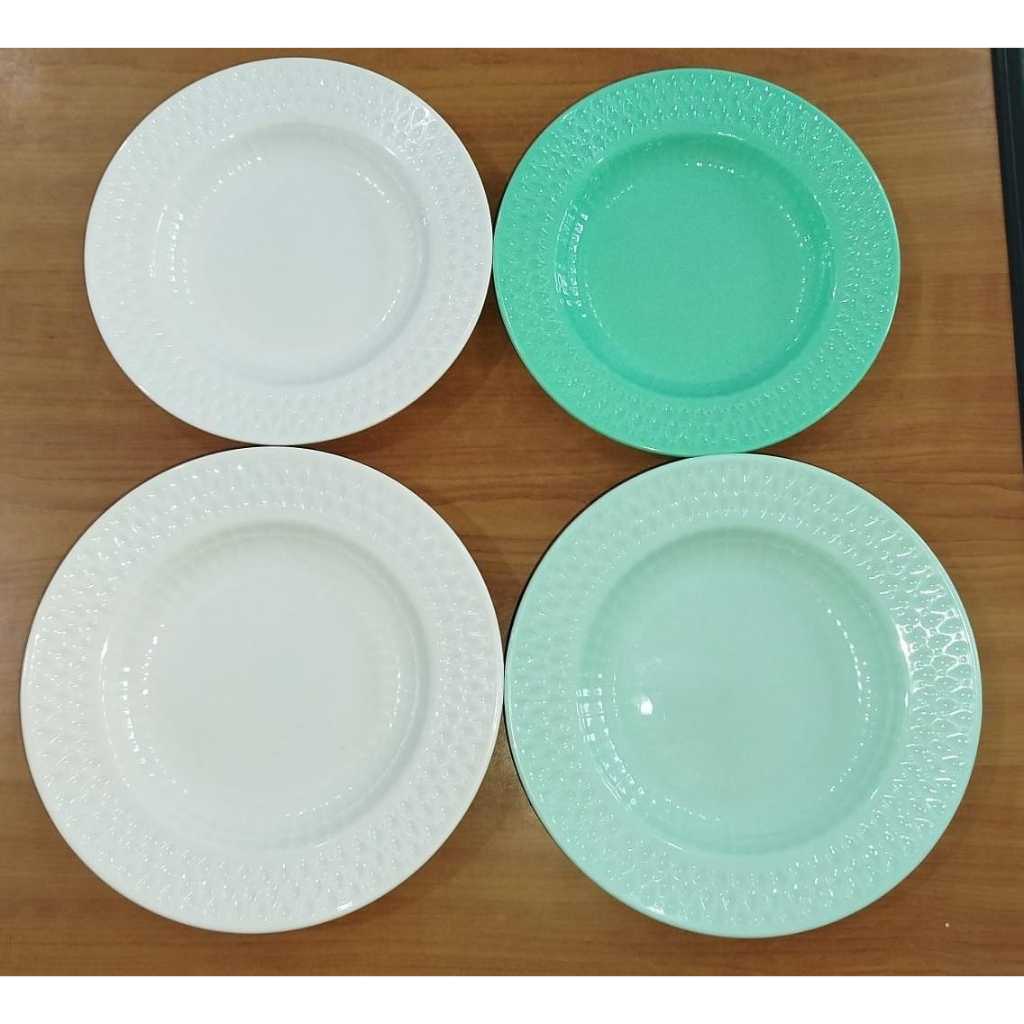 PIRING MAKAN MELAMIN ASLI MOTIF UKIRAN DAUN (Keramik Imitasi)