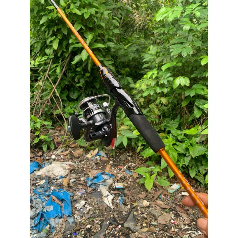 set pancing spinining joran katana Tobias 180 5-12 lbs & reel exori trakker 3000 Gear ratio 5.2:1