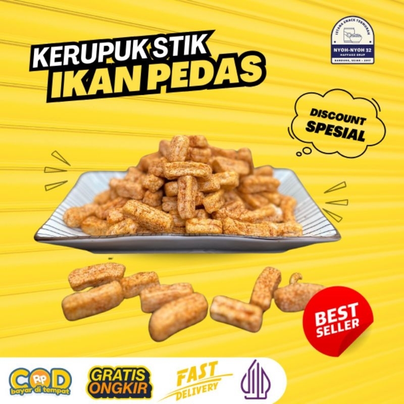 

Seblak Kerupuk Samit Pedas Rasa Ikan- Cemilan Kiloan Pedas 200gram Termurah