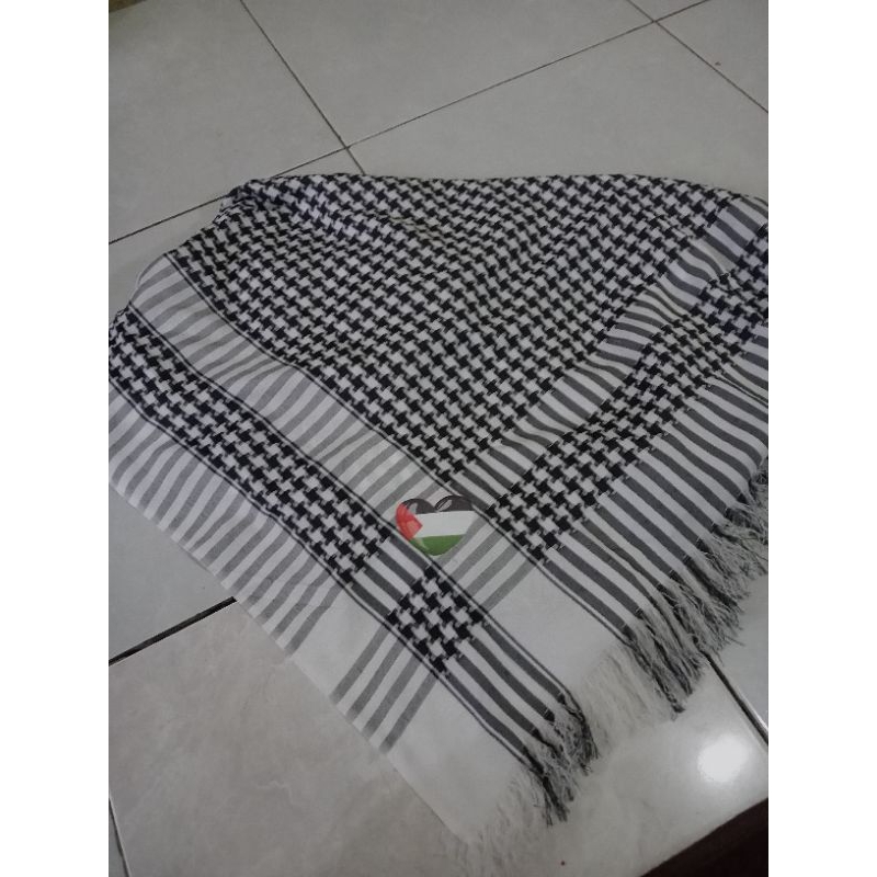 surban palestina blackstar surban hitam putih