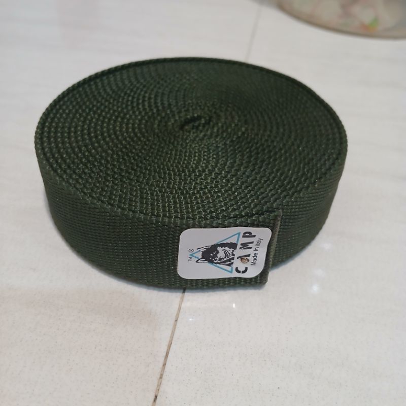 NEW PRODUCT ORIGINAL TALI WEBBING CAMP TALI TUBUH WEBBING SEAT HARNESS WEBBING JATAH TNI SAFETY