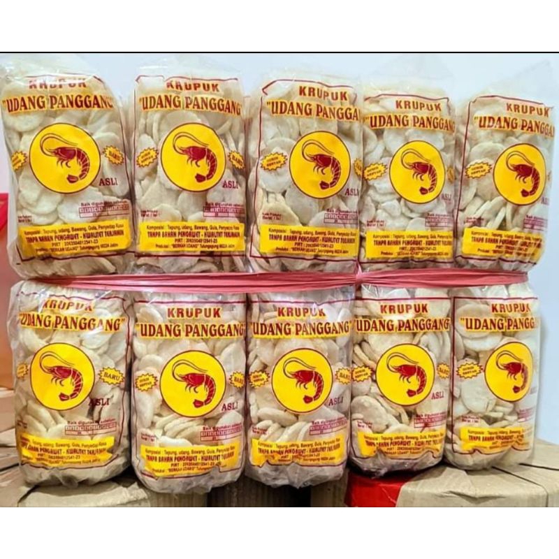 

Krupuk udang panggang sedang enak gurih mantab