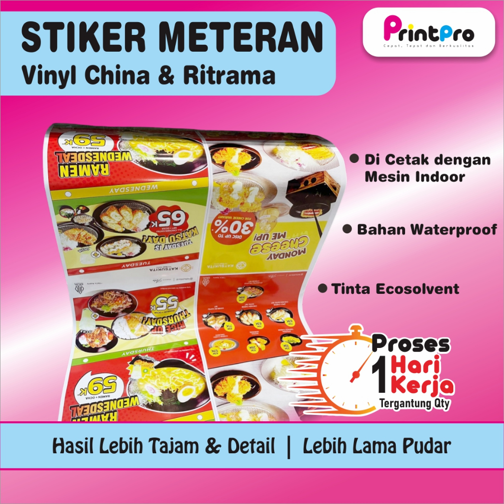 

Cetak Stiker Custom Meteran Indoor / Print Sticker Vinyl Meteran Indoor Custom