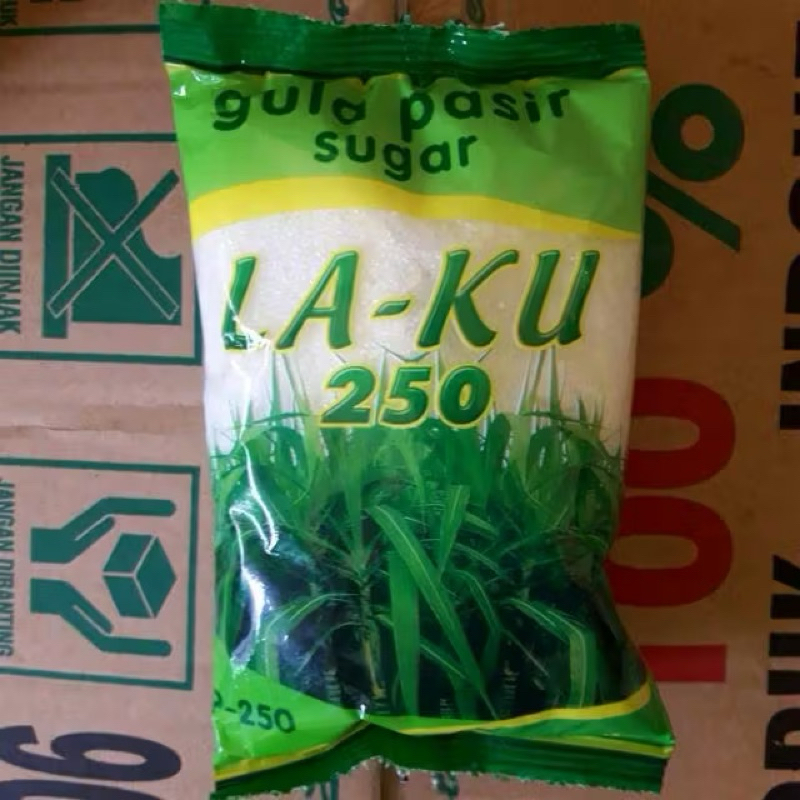 

LAKU Gula Pasir LaKu 250 Gram 1 Dus Isi 60 Pcs