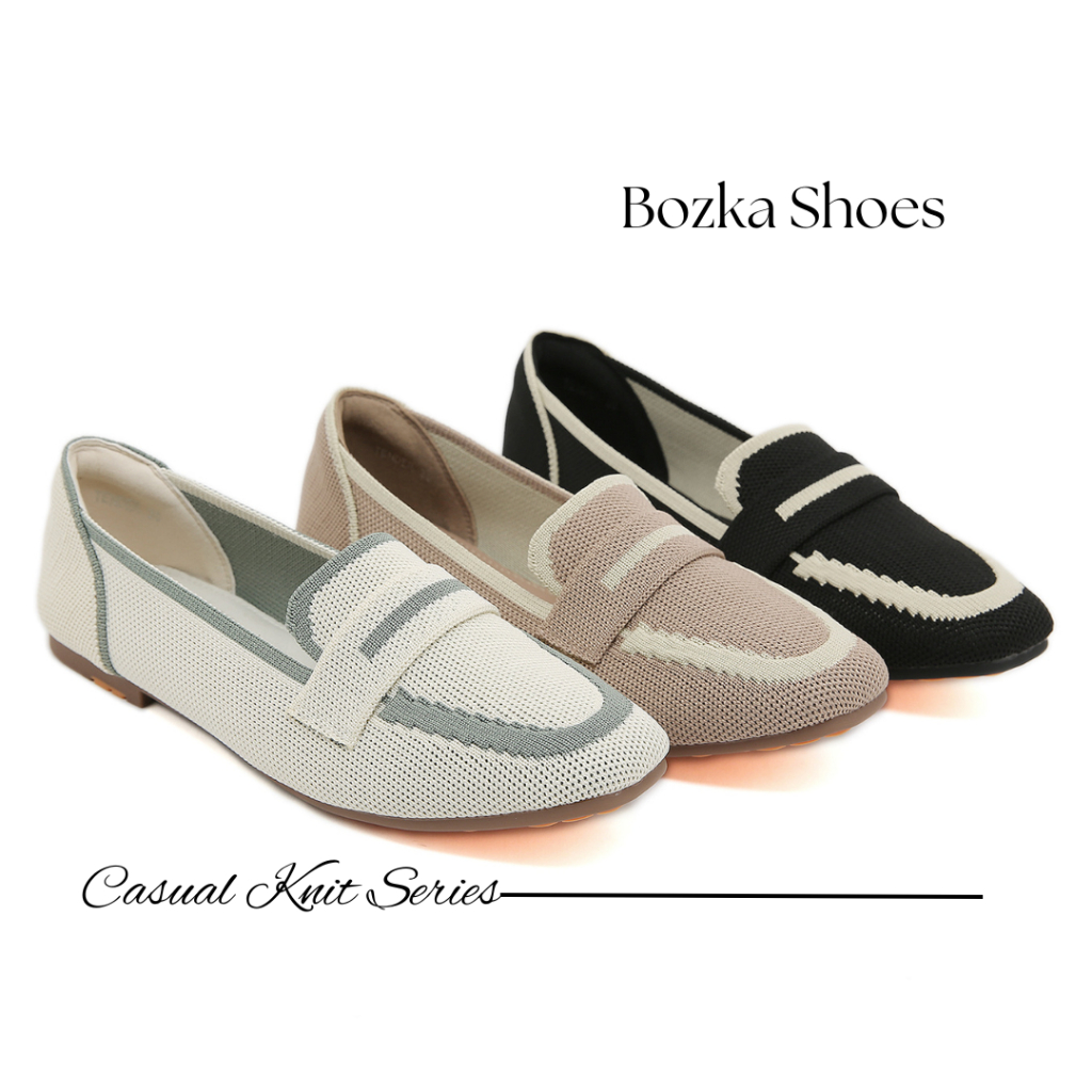 DISKON Bozka sepatu kasual wanita seri rajut Tender lembut
