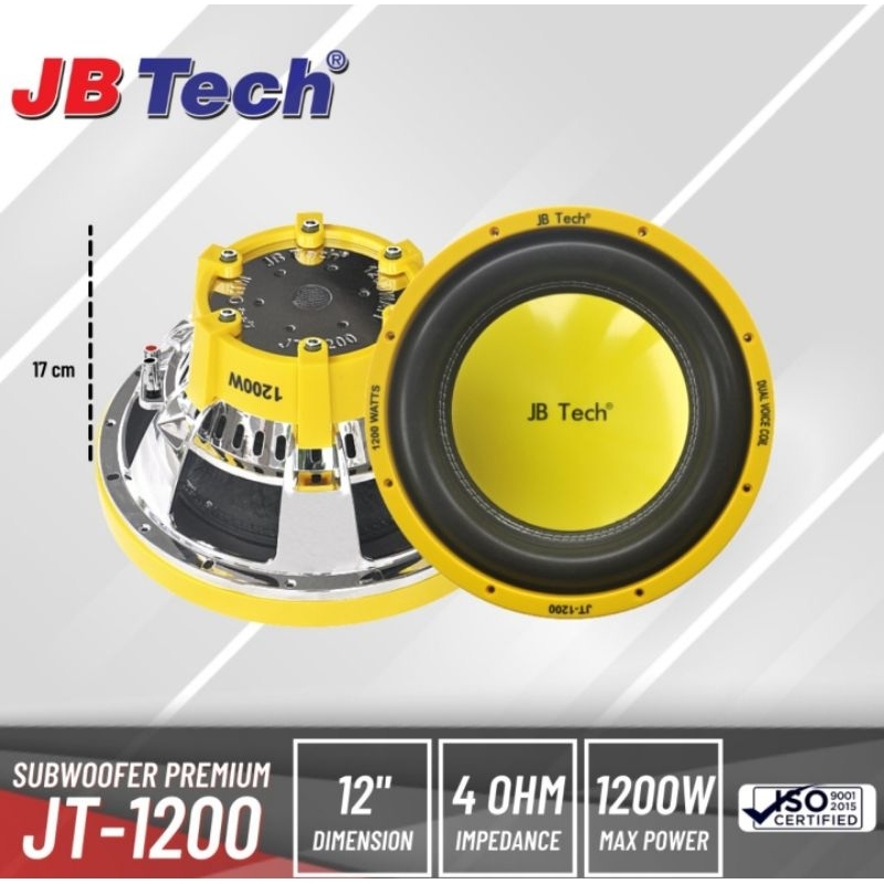 Subwoofer 12" JBtech DobelCoil JT1200