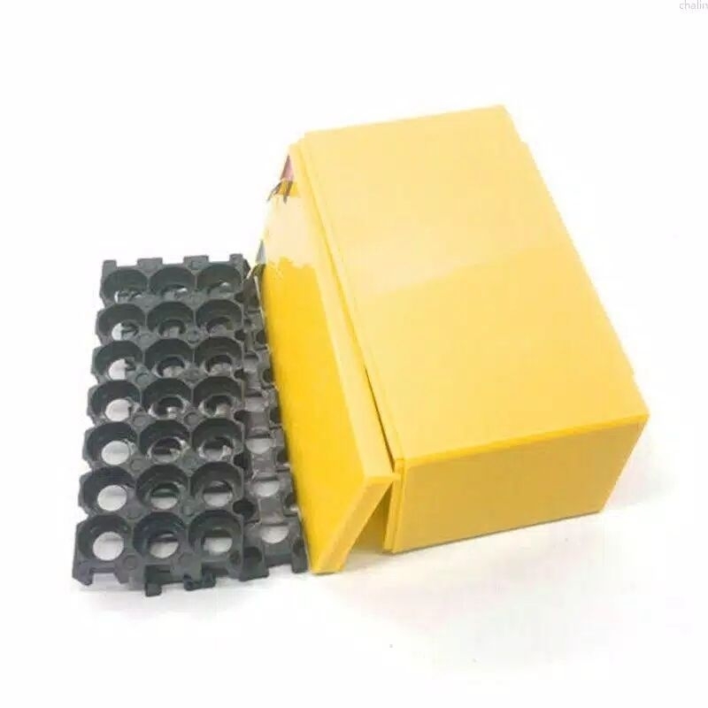 Box aki rakitan Li-on 18650 DIY 12V + holder