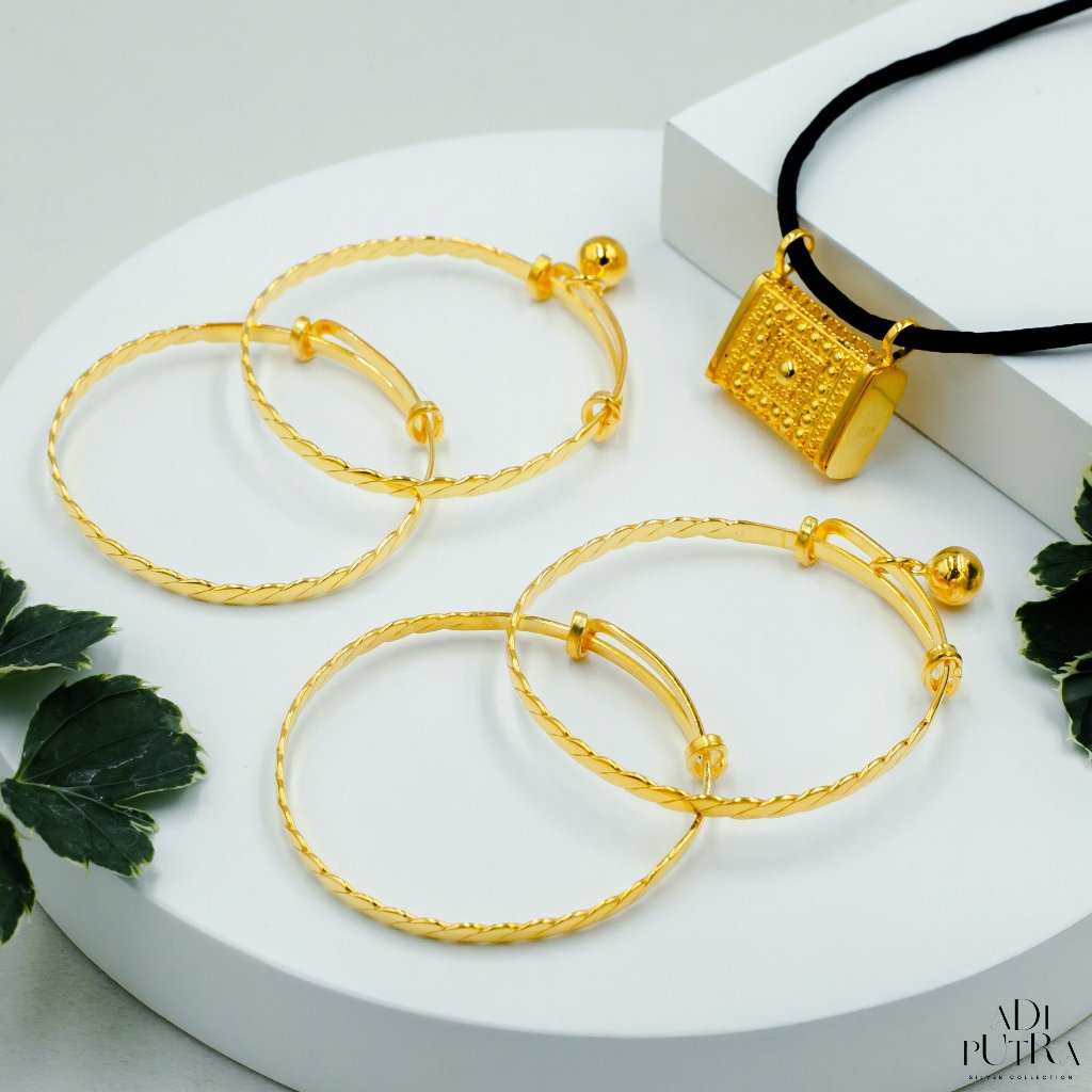 Inspirasi Set Bayi Perak 925 Lapis Emas