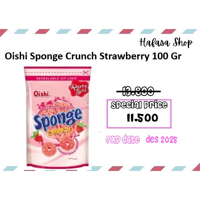 

Oishi Sponge Crunch Rasa Strawberry 100 Gr