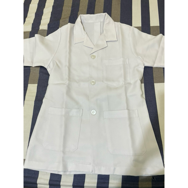 Preloved baju praktek/lab bidan/perawat/dokter / jas praktek lengan pendek